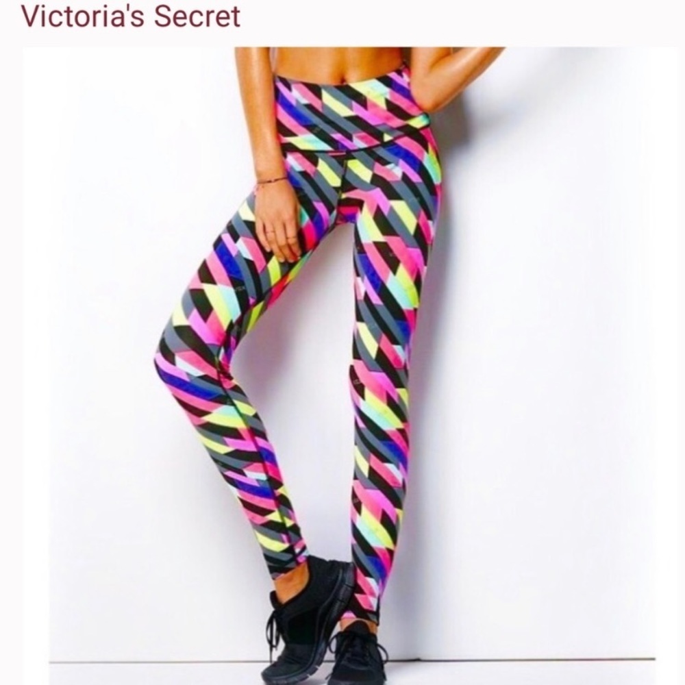 Victoria’s Secret VSX Sport Knockout Neon Leggings. Size XSmall. EUC